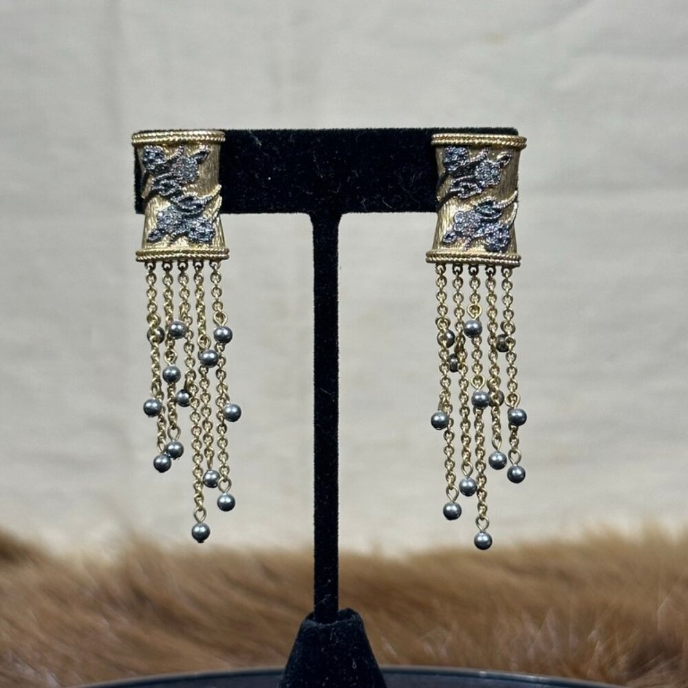 Gold & Silver Vintage Chain Dangle Earrings